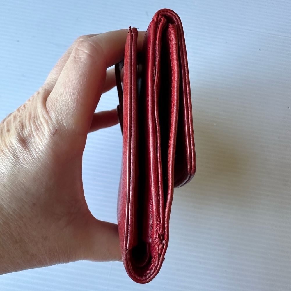 Authentic Chanel Red Caviar Leather Wallet - Picture 5 of 11
